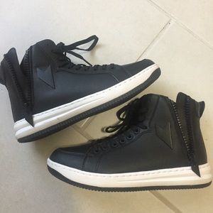 Like New EA7 Emporio Armani Black Hi-Tops (tag says Sz 7.5 but fits size 8.5-9)